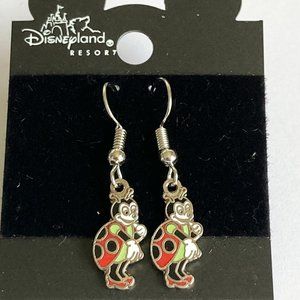 Vintage Disney Francis Ladybug Earrings It's a Bugs Life Charm Dangle Enamel
